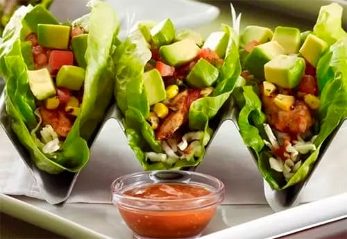 Wraps de Lechuga con Pollo